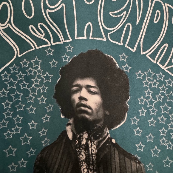 Daydreamer LA Jimi Hendrix Solo Glitter Star Tee Blue Short Sleeve Cotton XS - Picture 5 of 6